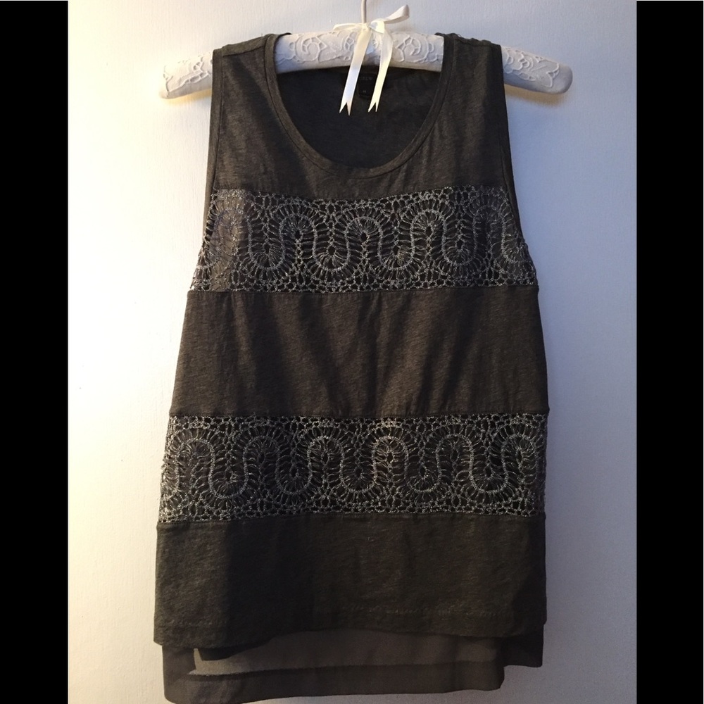 J.crew sleeveless cotton top with crochet detail - Picture 5 of 5
